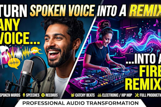 remix any spoken voice into an original dance track