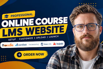 setup lms course modules, moodle lms, h5p, learndash, online courses and quizzes