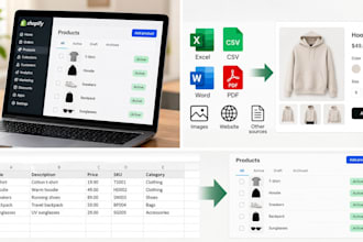 do ecommerce product data entry and product listing