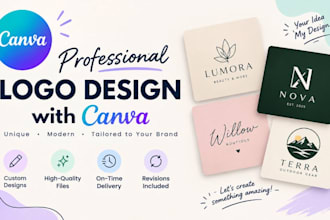 design a professional canva logo for your brand
