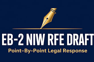 draft a point by point eb2 niw rfe response for uscis