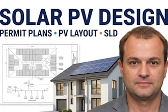 design solar pv permit plans, layout and electrical sld