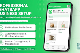setup whatsapp business profile catalog and auto reply