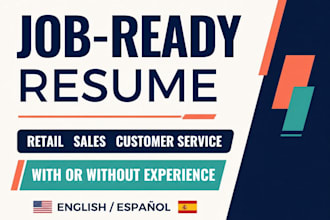 design and write your CV, ideal for stores and retail