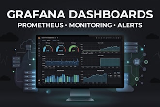 set up grafana dashboards, prometheus monitoring and alerts