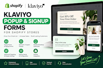 create klaviyo popup forms and signup forms for shopify