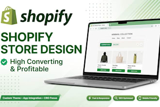 design a modern and responsive shopify store website