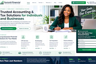 build accounting website for CPA, bookkeeping, tax preparation and finance firms