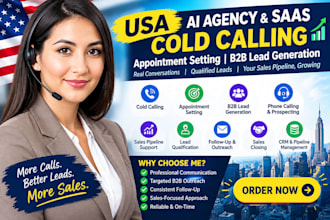 usa saas and ai agency cold calling appointment setting sales pipeline support