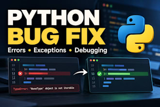 fix python bugs, errors, and exceptions