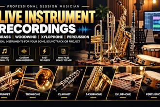 professionally record brass, woodwind, xylophone, and percussion instruments