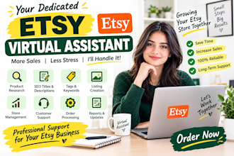 set up your etsy shop, create etsy listings and do complete etsy SEO