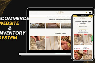 build a fashion jewelry website with inventory and sales system