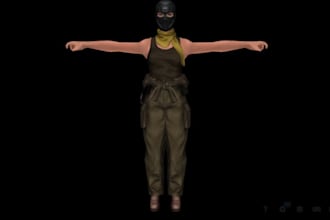 create lowpoly character puppets,retro firearm locomotion kits for ps1 style ue5