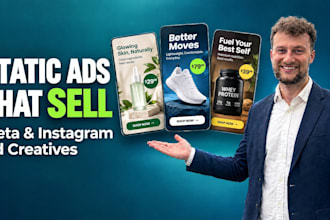 design high converting static ads for facebook and instagram
