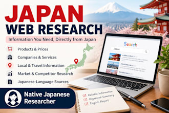 do japanese web research and find information in japan