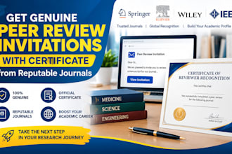 provide peer review invitation from a reputable journal