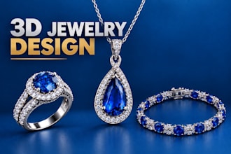 3d jewelry design cad design ring modeling pendant   design for manufacturing
