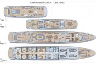 design yacht deck plans, cabin layout and boat interiors
