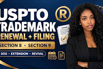 file uspto trademark renewal section 8 9 and sou extension fast brand registry