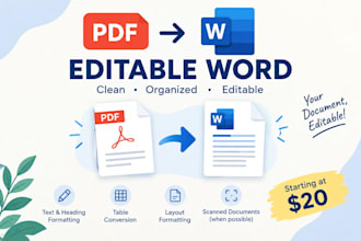convert PDF to editable word document