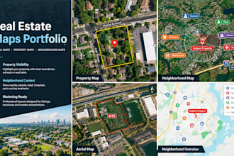 create real estate property maps, aerial location maps and neighborhood maps