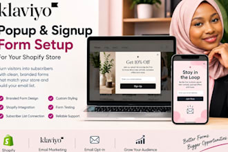 design and set up a klaviyo popup and signup form for shopify