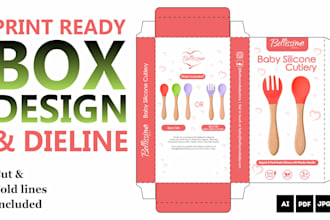 design custom packaging box, product box and mailer box with dieline