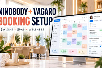 setup mindbody vagaro booking system for salons, spas and wellness