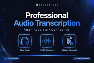transcribe audio video to text accurately