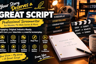 write your movie script screenplay comedy script stage plays