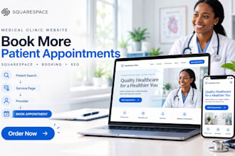 build a squarespace medical clinic website with booking and SEO