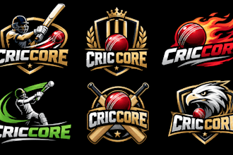 design a professional  cricket bat, sports team, club, tournament cricket logo