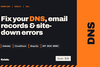 fix your domain dns, email records or website down errors