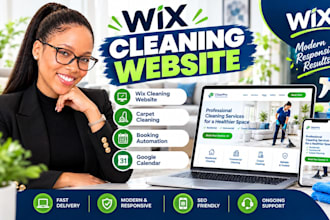 do wix cleaning website, carpet cleaning, booking automation, google calender