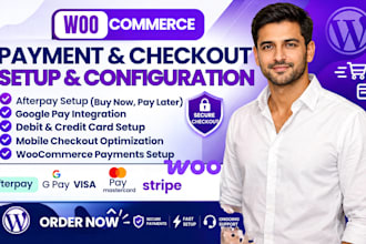 setup afterpay google pay, debit credit cards, mobile checkout for woocommerce