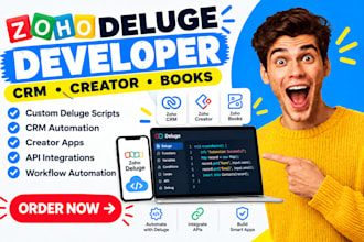 setup zoho crm zoho creator zoho books deluge workflow automation integration