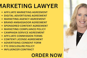 be your marketing lawyer for digital ads, affiliate deals and ftc compliance