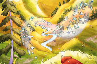 children book illustration watercolor