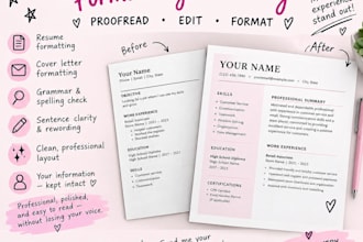 format and proofread your resume or cover letter