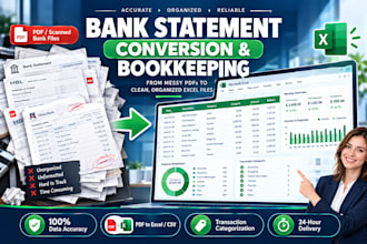 organize and reconcile bank statements for accounting