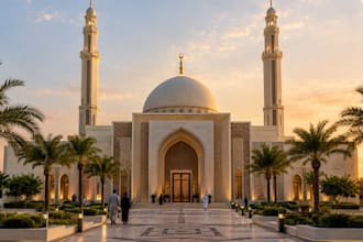 do 3d interior and  exterior mosque design with 3d rendering