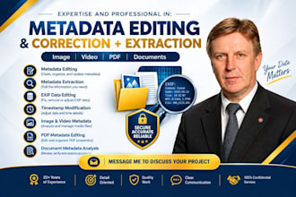 do metadata editing, analysis, video and data extraction for images and document