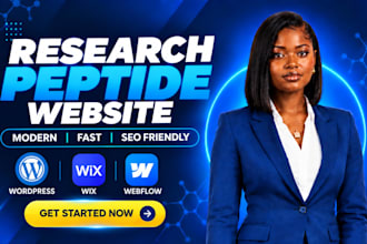 build research peptide website or woocommerce peptide store