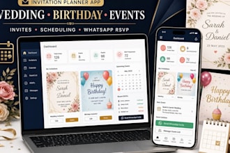 build ai invitation planner app, event planner and digital invite app