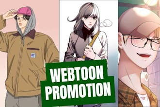 promote your webtoon, webcomic, comic, manga, tapas, voyceme to active readers