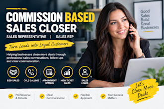 commission base sales closer sales representative cold calling high ticket sales