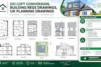 do loft conversion, building regs drawings, UK planning drawings