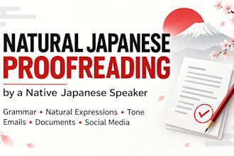 proofread and correct your japanese as a native speaker