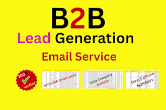 do USA b2b lead generation targeted email list building and business leads